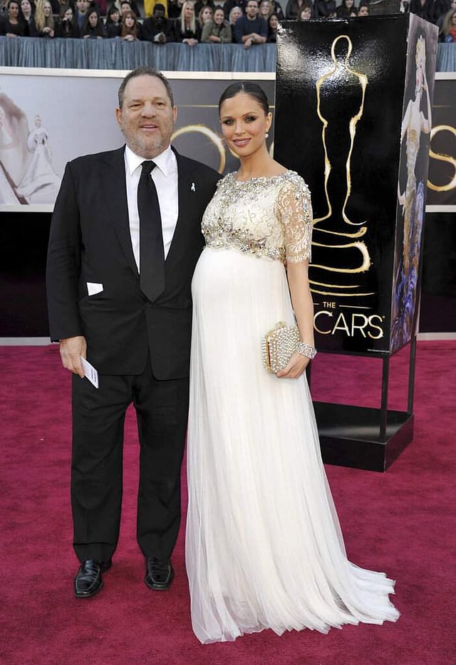 <em>File photo: Weinstein and Georgina Chapman (Photo by John Shearer/Invision/AP)</em>