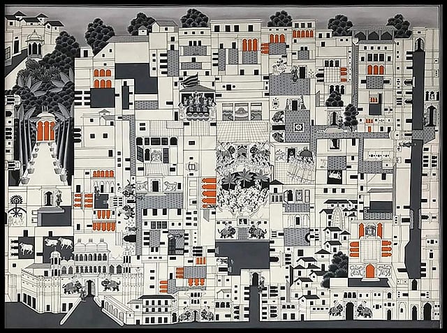 <em>Pichvai Tradition Beyond, Temple Map (2019)</em>