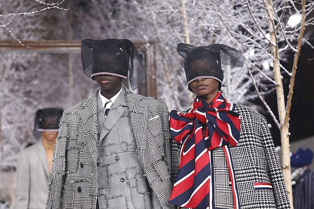 <em>The Thom Browne collection (Photo by Vianney Le Caer/Invision/AP)</em>