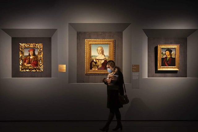 <em>At the Raffaello exhibition (AP Photo/Domenico Stinellis)</em>