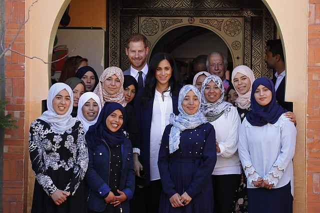 <em>Harry and Meghan in Morocco (AP Photo/Kirsty Wigglesworth/file)</em>