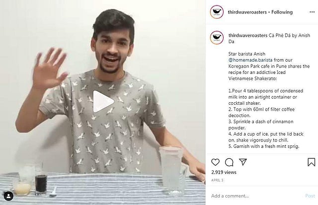 Third Wave's barista Anish shows how to whip up a Iced Vietnamese Shakerato