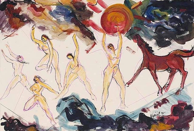 <em>A work of art by Nikhil Biswas (Image: DAG)</em>