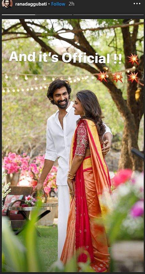 As seen on Rana's <em>Instagram</em> story.