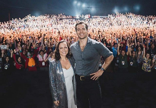 Lauren and The Witcher star Henry Cavill at the Sao Paolo Comic Con (Image: Instagram/ Lauren S. Hissrich)