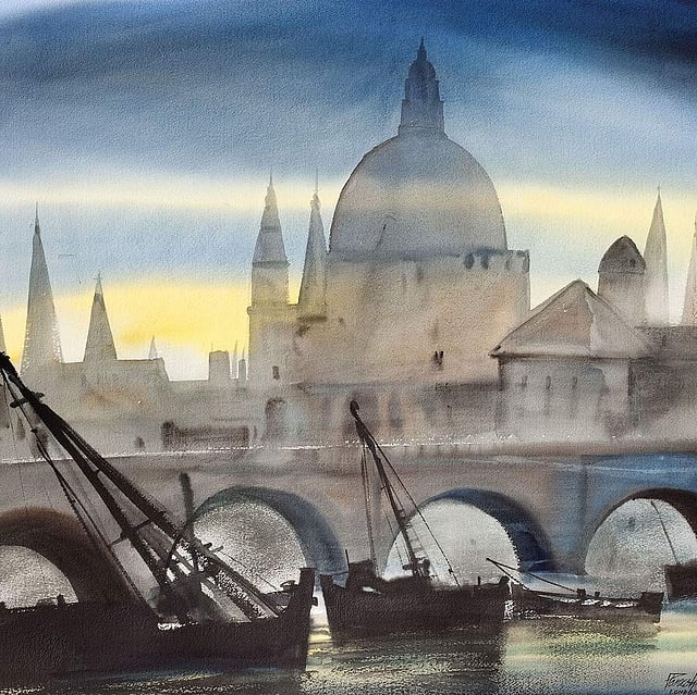 <em>Watercolour on paper by Paresh Maity</em>