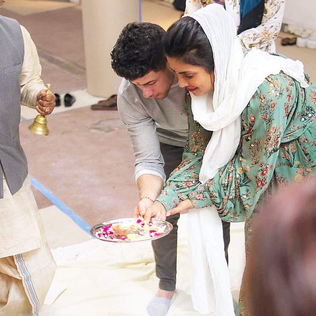 Pictures from the puja for the restaurant 'Sona'