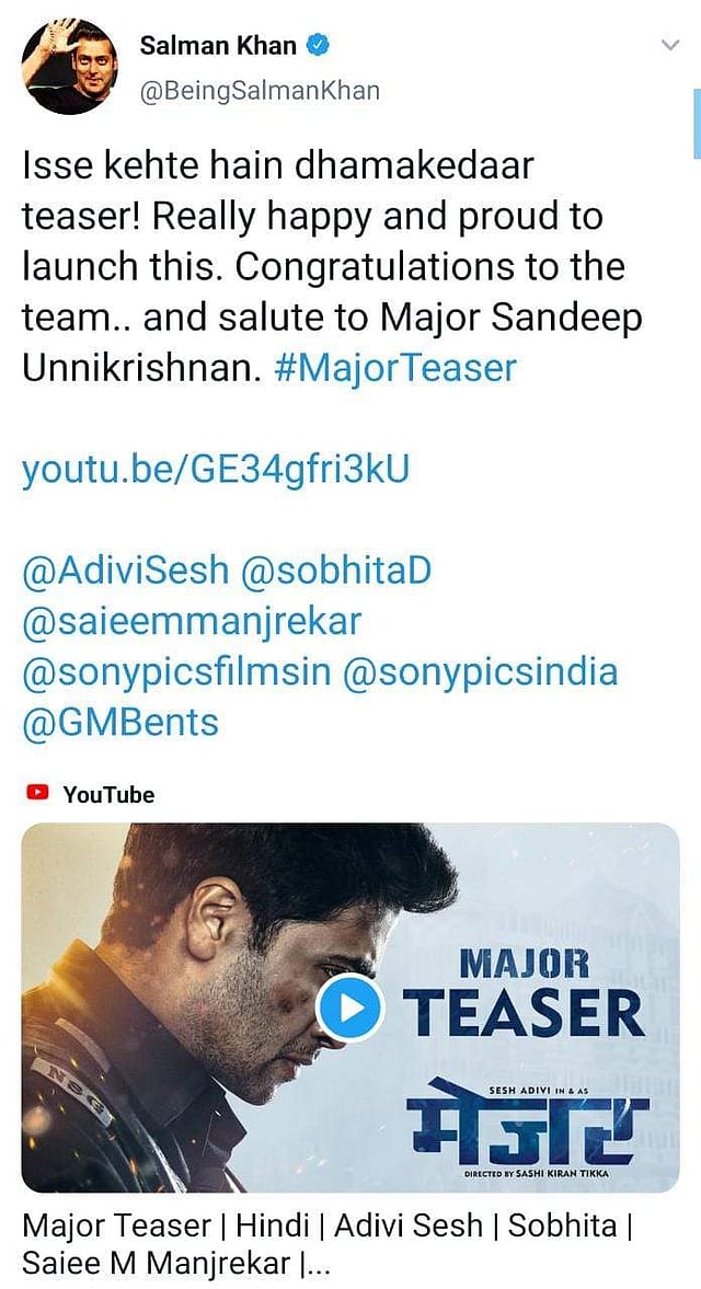 Salman's tweet
