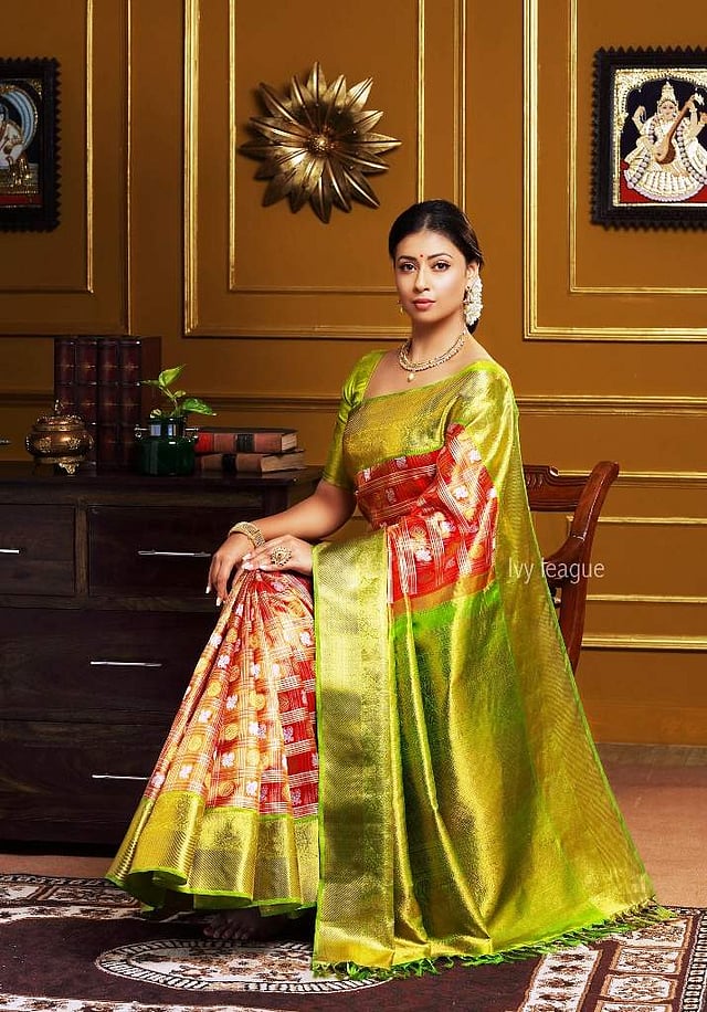 Regal silhouette from <em>Kumaran Silks</em>