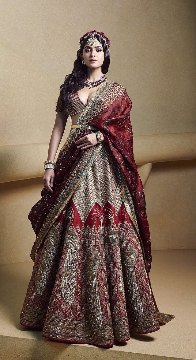 An ensemble from one of JJ Valaya's collections