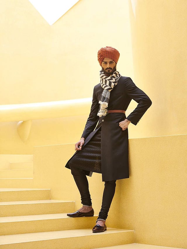 An ensemble from one of JJ Valaya's collections