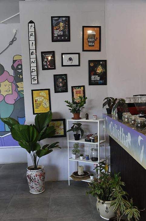 Cosy corners at the cafe