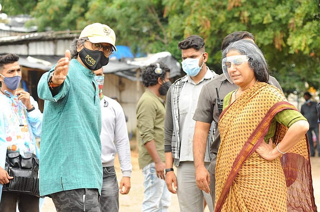Director Nagesh Kukunoor on the sets of <em>Modern Love Hyderabad </em>