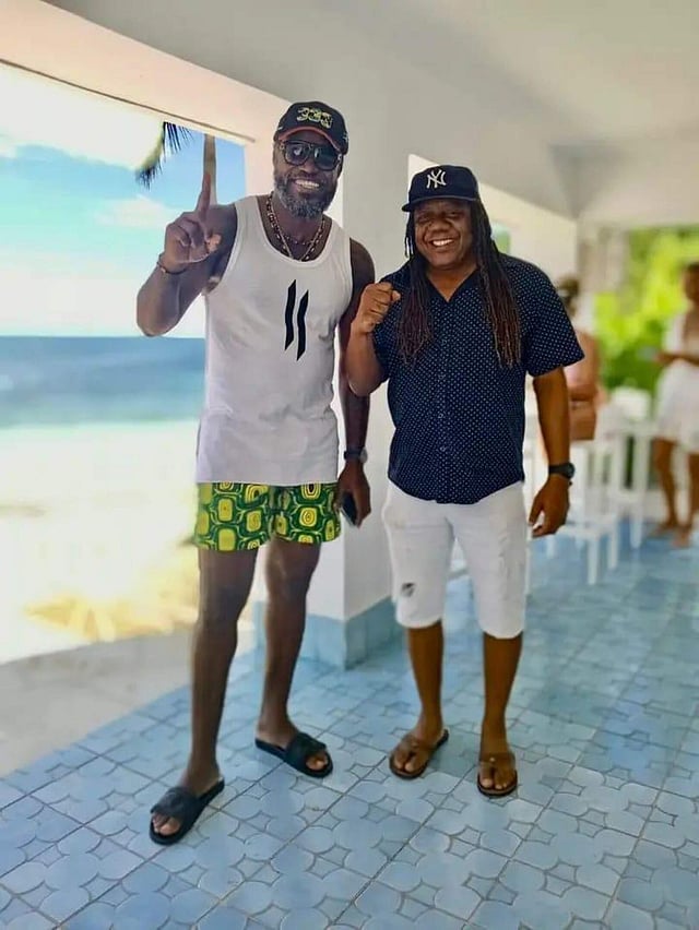 Chris with his producer, Sean