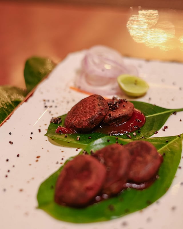 The Black Quinoa and Goat Cheese Tikki was a delectable dish.
