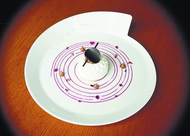 The White Chocolate Entremet is a German-style dish that was exquisite.