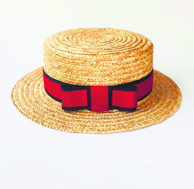 <em>Myaraa - Dual Ribbon Boater Hat</em>
