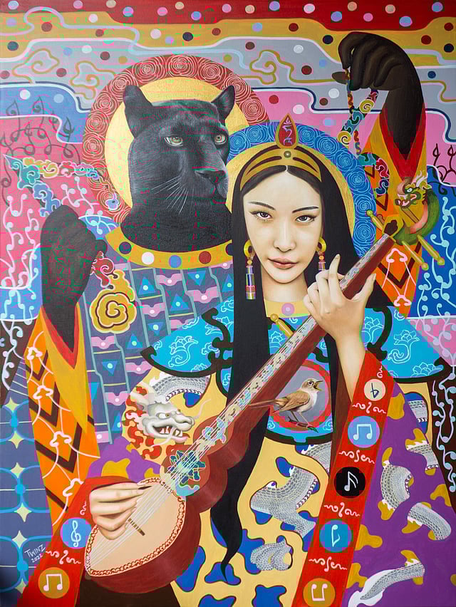 Artwork from Bhutan at The Upside Space