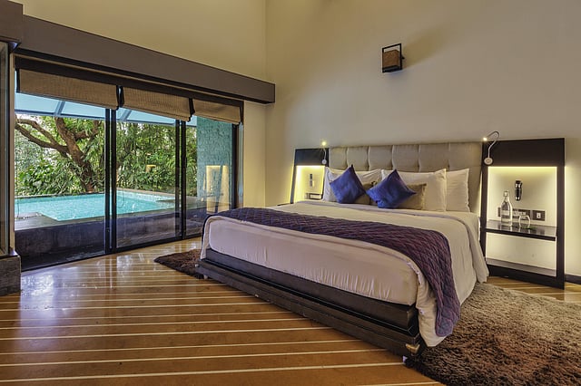 <em>At the pool villa</em>