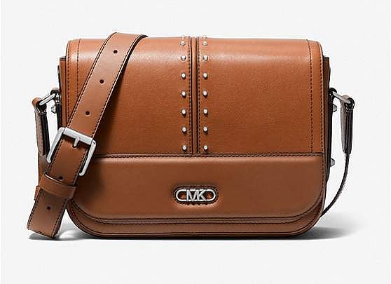 Astor Medium Studded Leather Messenger Bag