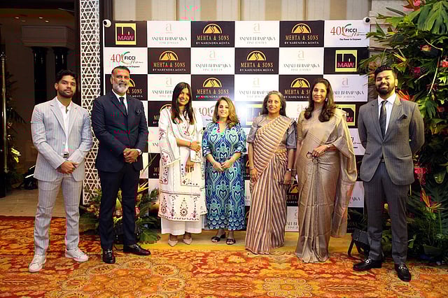 <em>Jay, Narendra, Karishma, Upasana, Malavika, Raji & Dhruv at an event by FICCI FLO in collaboration with Madras Art Week</em>