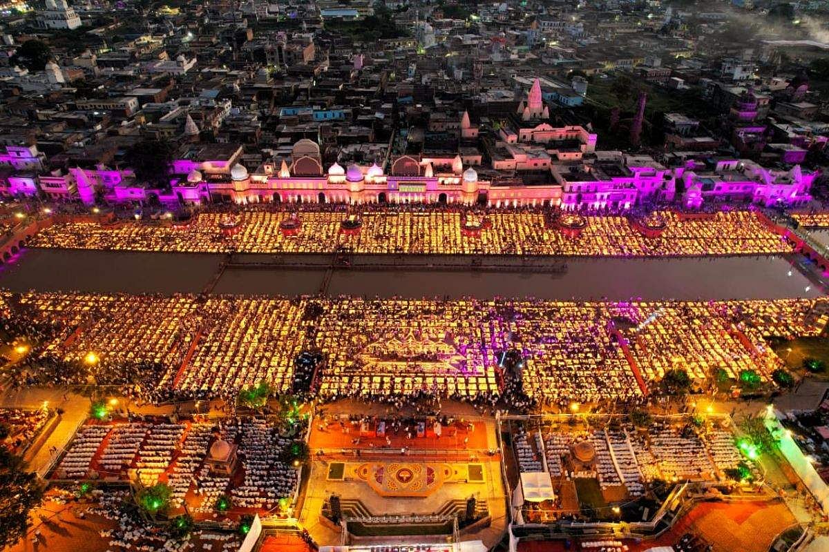 Ayodhya sets Guinness World Record for lighting 15 lakh diyas on the ...