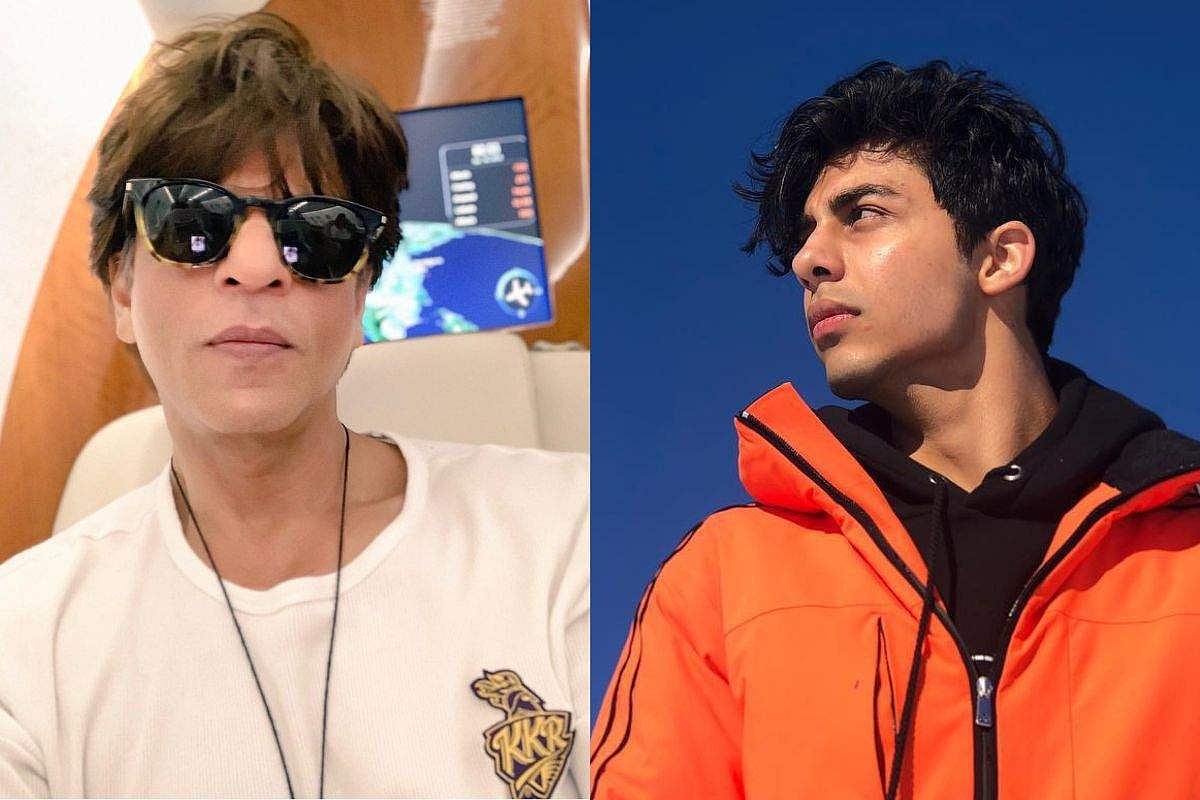 Shah Rukh Khan and Aryan Khan celebrate the victory of their team ...