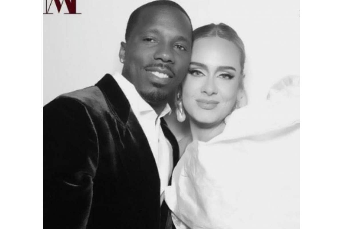 Adele flashes wedding ring at basketball game with husband Rich Paul